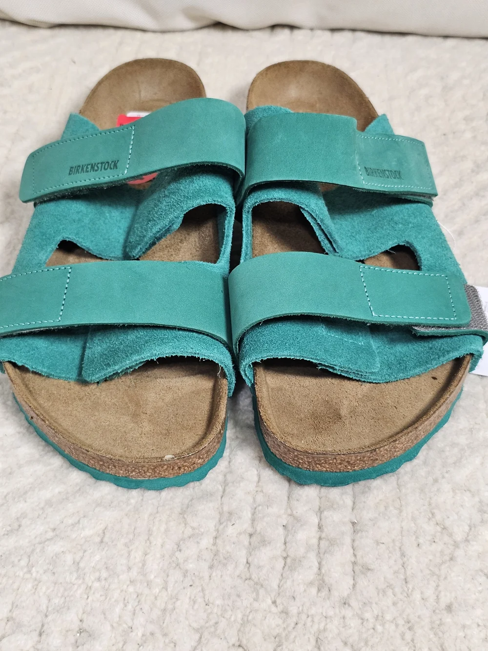 Birkenstock Teal Green Suede Arizona Sandals with Tag Size 43